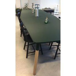 BONO TYKKE BORDBEN MED HJUL, MASSIV EG 56 MM, SORT ELLER ANDEN FARVE