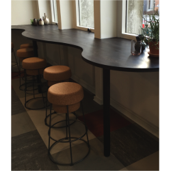 BONO TYKKE BORDBEN MED HJUL, MASSIV EG 56 MM, SORT ELLER ANDEN FARVE