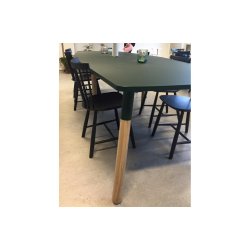 BONO TYKKE BORDBEN MED HJUL, MASSIV EG 56 MM, SORT ELLER ANDEN FARVE