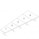 L625 x D105/214 cm