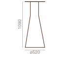 Reverse 52 - min. bordplade 52 cm / max. bordplade 130x130 / 140 cm