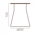 Reverse 60 - min. bordplade 60 cm / max. bordplade 160x160 / 180 cm