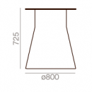 Reverse 80 - min . bordplade 80 cm / max. bordplade 190x190 / 210 cm