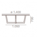 : 1400 mm