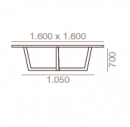 1600 x 1600 mm
