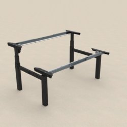 CONSET 501-88 DOBBELTSTEL - JUSTERBAR BREDDE / SORT - HVID - SLV