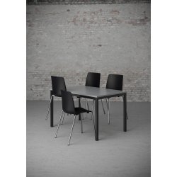 KANTINE/MDE/ELEVBORD MED REKTANGULR PLADE