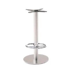 INOX STEL MED RINGBASE H:110/FOD :45 - Max. bordplade : 70 / 60x60 cm