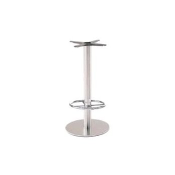 INOX STEL MED RINGBASE H:110/FOD :45 - Max. bordplade : 70 / 60x60 cm
