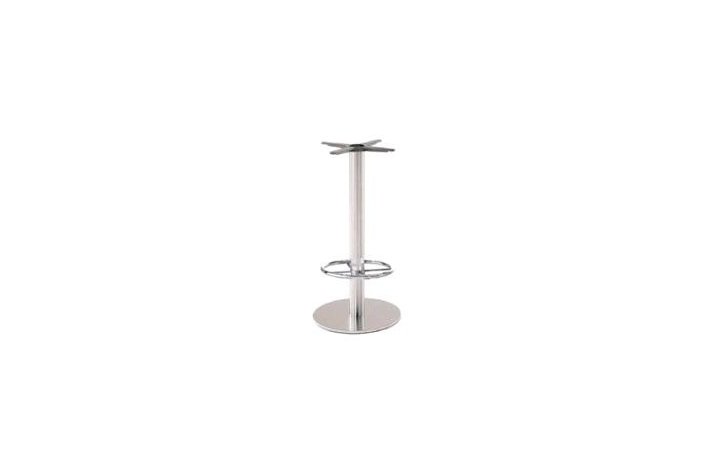 INOX STEL MED RINGBASE H:110/FOD :45 - Max. bordplade : 70 / 60x60 cm