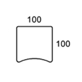 100cm CENTERBUE BORDPLADE