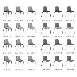 STOL MED POLSTRET SDE OG RYGLN TIL FLERE FORML