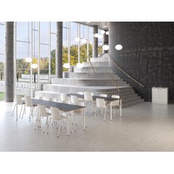 KANTINE/MDE/ELEVBORD MED REKTANGULR PLADE