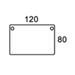 120/80cm REKTANGULR BORDPLADE