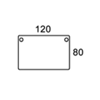 120/80cm REKTANGULR BORDPLADE