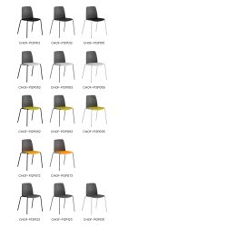 STOL UDEN POLSTER P SDE / MED ARMLN - STOL TIL FLERE FORML