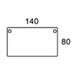 140/80CM REKTANGULR BORDPLADE
