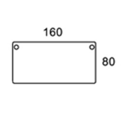 160/80cm REKTANGULR BORDPLADE
