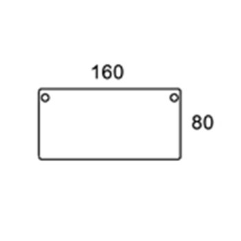 160/80cm REKTANGULR BORDPLADE