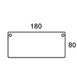 180/80 REKTANGULR BORDPLADE