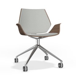 CENTURO STOL MED DREJELIG BASE &amp; HJUL - MED ELLER UDEN POLSTER