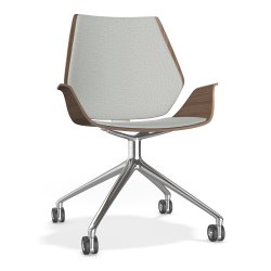 CENTURO STOL MED DREJELIG BASE &amp; HJUL - MED ELLER UDEN POLSTER