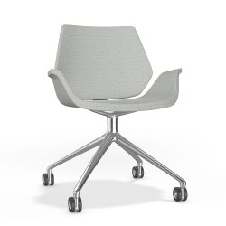 CENTURO STOL MED DREJELIG BASE &amp; HJUL - MED ELLER UDEN POLSTER