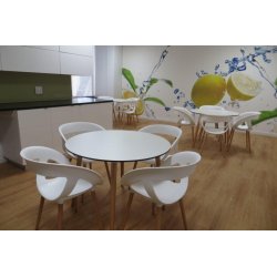 STEFANO RUNDT BORD H75 - Bordplade strrelse :80 - :140 cm