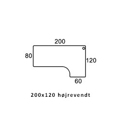 CONSET 501-25 HVE SNKEBORD MED 2 SJLER - INKL BORDPLADE 