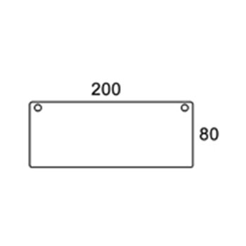 200/80CM REKTANGULR BORDPLADE
