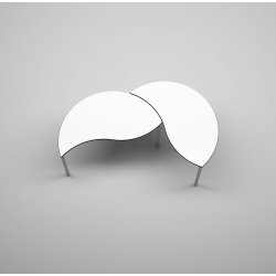 ELEVBORD MED KURVET KANT