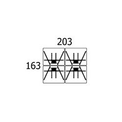 CONSET GRUPPEBORD S�T - 4 STK BORDPLADE UDEN KABELHUL PR S�T