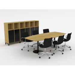 KONFERENCE BORD DYBDE  80 - 90 og 1100mm -  REKTANGULR - SJLEFOD/T-BEN