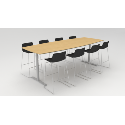 KONFERENCE BORD DYBDE  80 - 90 og 1100mm -  REKTANGULR - SJLEFOD/T-BEN