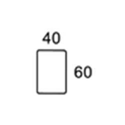 40/60CM REKTANGULR BORDPLADE