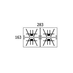 CONSET GRUPPEBORD ST - 4 STK MED KABELHUL PR ST