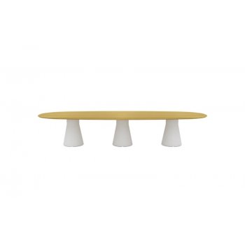 EKSTRA LANGT BORD MED 3 SJLER / TR FINISH - EG BORDPLADE