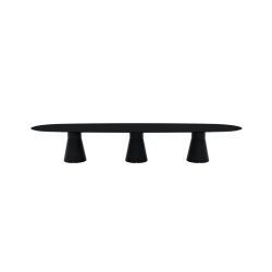 EKSTRA LANGT BORD MED 3 S�JLER / BETON CEMENT FINISH