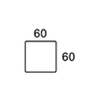 60/60CM REKTANGULR BORDPLADE