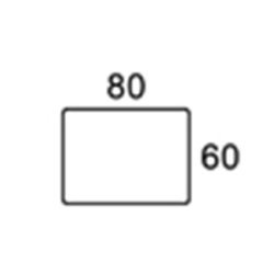 80/60CM REKTANGULR BORDPLADE