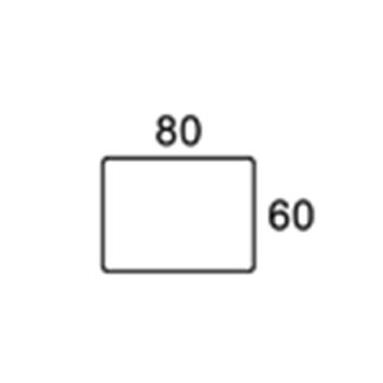 80/60CM REKTANGULR BORDPLADE