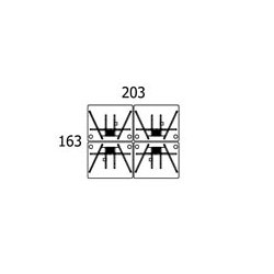 CONSET GRUPPEBORD S�T - 4 STK BORDE PR S�T MED KABELHUL
