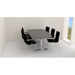 KONFERENCE BORD DYBDE  80 - 90 og 1100mm -  REKTANGULR - SJLEFOD/T-BEN