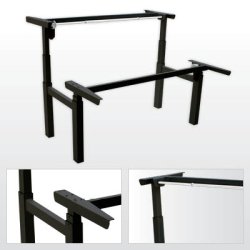 CONSET 501-88 DOBBELTSTEL - JUSTERBAR BREDDE / SORT - HVID - SLV