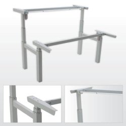 CONSET 501-88 DOBBELTSTEL - JUSTERBAR BREDDE / SORT - HVID - SLV