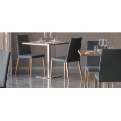 INOX SQUARE STEL H:73/FOD:40X40 - Max. bordplade : 1000 mm / B+D: 900 mm