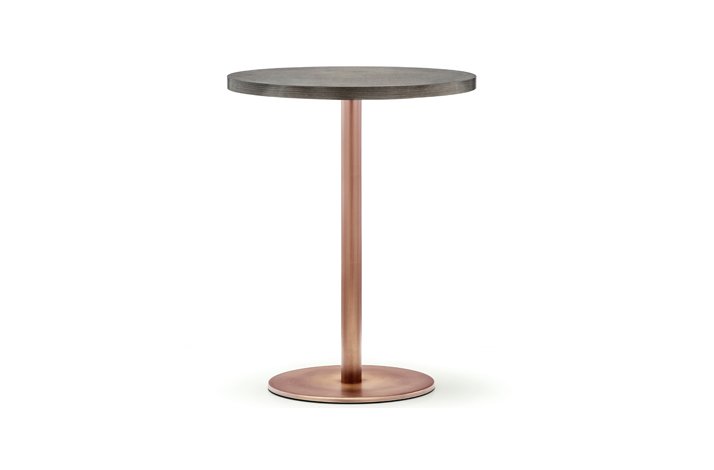 INOX ROUND STEL H:73/FOD :40 - Max. bordplade : 700 mm / B+D: 600 mm