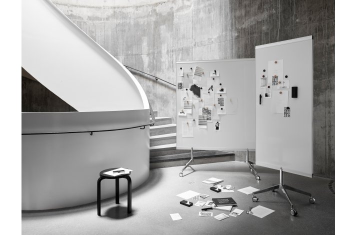 M3 MOBILE - DOBBELTSIDET WHITEBOARD P POLERET STATIV