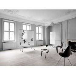 M3 MOBILE - DOBBELTSIDET WHITEBOARD P POLERET STATIV