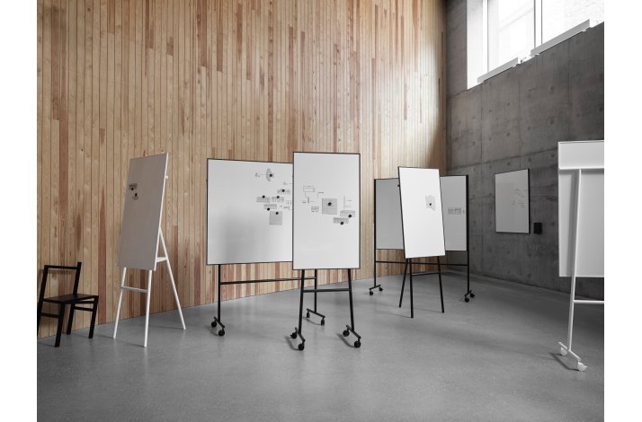 ONE - WHITEBOARDTAVLE MED SORT ELLER HVIDT STATIV